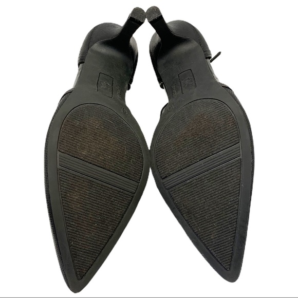 Fioni Black Pointy Toe T Strap Heels- Size 10 - Picture 13 of 14